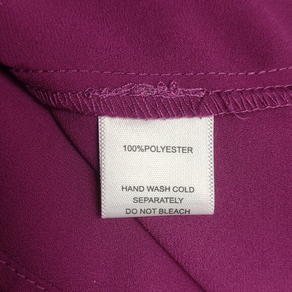 NWT Pleione purple long sleeve V-Neck blouse top ladies XL X-Large - Picture 10 of 10